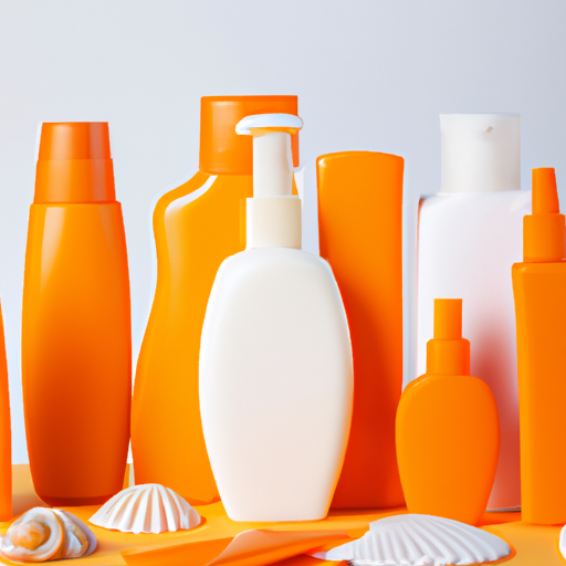 Assortment of different sunscreen products in various forms and SPFs.